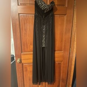 Teeze me dress. Color Black. Long sheer outside. Short inside.